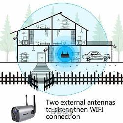 Caméra De Sécurité Extérieure Wi-fi Sans Fil, Batterie Rechargeable Powered Home
