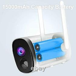 Caméra De Sécurité Outdoor Samzuy Wi-fi Sans Fil 1080p Hd Home Surve Rechargeable