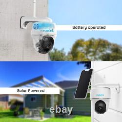 Caméra de sécurité IP sans fil Reolink 5MP CCTV extérieure avec panoramique/inclinaison et panneau solaire
