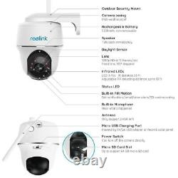 Caméra de sécurité IP sans fil Reolink 5MP CCTV extérieure avec panoramique/inclinaison et panneau solaire