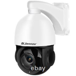 Caméra de sécurité PTZ 4K pour la maison avec IP PoE, caméra extérieure, audio bidirectionnel et détection de l'IA avec suivi.