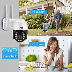 Caméra de sécurité PTZ WiFi ENSTER 2,4/5 GHz pour l'extérieur, sécurité à domicile IP