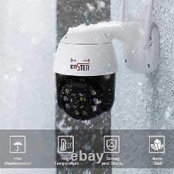 Caméra de sécurité PTZ WiFi ENSTER 2,4/5 GHz pour l'extérieur, sécurité à domicile IP