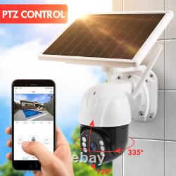 Caméra de sécurité à domicile extérieure alimentée par batterie solaire sans fil avec Wifi et panoramique/inclinaison