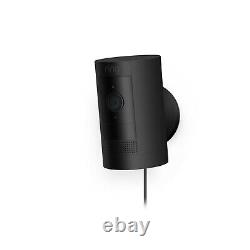 Caméra de sécurité domestique Ring Stick Up Cam Plug-In Noir avec vision nocturne pour l'intérieur et l'extérieur