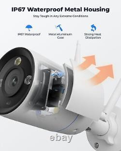 Caméra de sécurité domestique extérieure Reolink 4K WiFi 6 avec projecteur et audio bidirectionnel RLC-810WA
