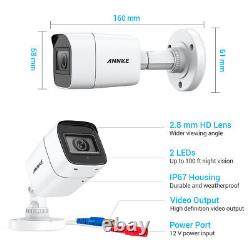 Caméra de sécurité extérieure ANNKE 4K 8MP 5MP 1080P avec vision nocturne IP67