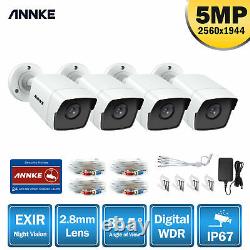 Caméra de sécurité extérieure ANNKE 8MP/5MP/1080P à vision nocturne infrarouge pour système de vidéosurveillance.