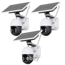 Caméra de sécurité extérieure alimentée par batterie solaire, Wifi, 360° panoramique, système domestique sans fil.