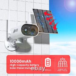 Caméra de sécurité extérieure sans fil WIFI avec batterie solaire et audio bidirectionnel pour la maison
