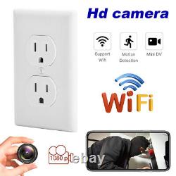 Caméra de sécurité pour la maison avec enregistreur vidéo et audio en HD 1080P, WiFi IP, intégrée dans une prise murale AC