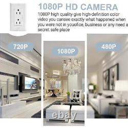 Caméra de sécurité pour la maison avec enregistreur vidéo et audio en HD 1080P, WiFi IP, intégrée dans une prise murale AC