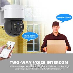 Caméra de sécurité sans fil 360° PTZ WiFi IP à alimentation solaire avec batterie CCTV pour la maison en extérieur.