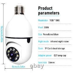 Camera de sécurité sans fil E27 ampoule LED 1080P WIFI IP étanche pour la maison
