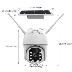 Caméra de sécurité sans fil WIFI pour la maison, caméra extérieure à alimentation solaire avec fonction Pan Tilt
