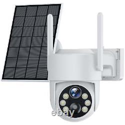 Caméra de sécurité sans fil pour la maison CAMCAMP de 4MP, caméra IP WiFi solaire PTZ extérieure 4Pack
