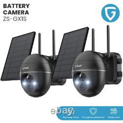 Caméra de sécurité solaire avec batterie 360° PTZ WiFi sans fil pour la maison - système de vidéosurveillance CCTV IeGeek