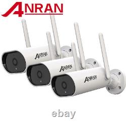 Caméra sans fil ANRAN 1296P WIFI pour l'extérieur, CCTV, sécurité domestique intelligente, caméra infrarouge bullet.