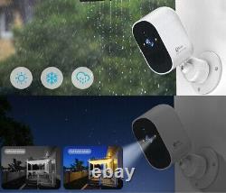 Caméras de sécurité sans fil XVIM 4MP 2K Wi-Fi à alimentation par batterie avec projecteur pour la maison