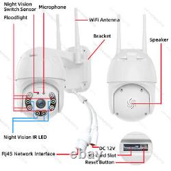 Caméras sans fil pour la sécurité à domicile extérieure Vision nocturne couleur 2M WiFi IP