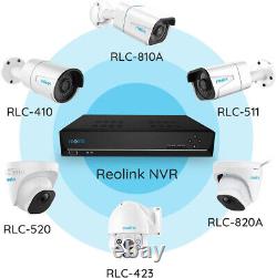 Enregistreur NVR 8 canaux Reolink 4K 8MP pour système de caméra de sécurité CCTV avec disque dur de 2 To