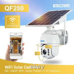 Escam Qf280 1080p Wifi Solar Ip Camera Outdoor Pir Alarm Monitor Smart Cctv