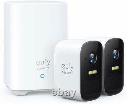 Eufy 2c 2-cam Kit Système Sans Fil À Domicile De Sécurité 180 Jours 1080p Ip67 Vision Nocturne