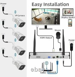 Firstrend Full Hd 1080p 8ch Wireless Home Security System Kit Avec 4 Caméra+1tb Hdd