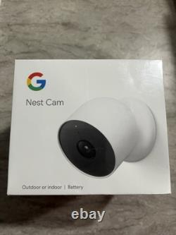 Google Nest Cam (Batterie) Caméra de sécurité intelligente sans fil intérieure et extérieure