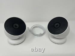 Google Nest Cam Intérieur/extérieur Caméra De Sécurité Sans Fil Batterie White 2 Pack