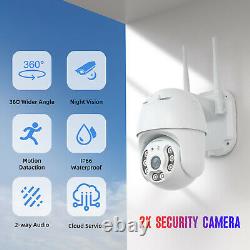 Hd 1080p Wi-fi Sans Fil 5x Zoom Cctv Outdoor Ip Smart Home Security Caméra Webcam