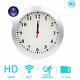 Hd 1080p Wifi Caméra Horloge Murale Détection De Mouvement, Sécurité Pour Le Bureau D'intérieur, Cam
