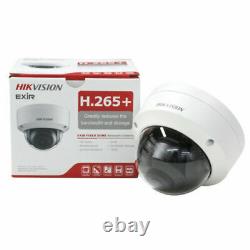 Hikvision 4k 8mp Poe Ip Dome Camera 103° Angle De Vue Extérieur 3 Axe Original