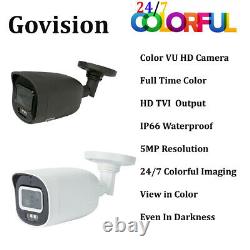 Hikvision 5mp Cctv Hd Colorful Night Vision Outdoor Dvr Kit Système De Sécurité De La Maison