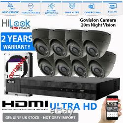Hikvision Cctv Hd 1080p 2.4mp Vision Nocturne Extérieure Dvr Accueil Kit Système De Sécurité