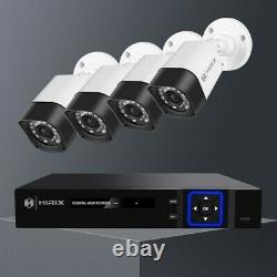 Hirix 4ch 1080p Home Security Camera System Outdoorvideo Monitoring Kit Cctv Hdd