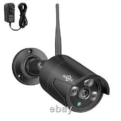 Hiseeu 3MP Système de Caméra de Sécurité CCTV Sans Fil avec Audio pour Extérieur de Maison, Lot de NVR 8CH