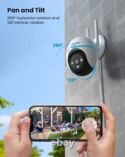 Iegeek 3mp 2k Caméra Ip De Sécurité Wifi Audio À Deux Voies Ptz Home Outdoor Color Night