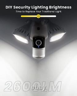 Iegeek Outdoor Home Caméra De Sécurité 2k Caméra De Lumière Avec Vision De Nuit Couleur