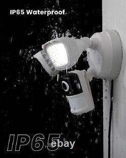 Iegeek Outdoor Home Caméra De Sécurité 2k Caméra De Lumière Avec Vision De Nuit Couleur