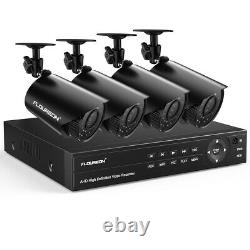 Imperméable À L’eau 4ch 1080n Ahd Dvr Cctv Home Security Camera System Kit Night Vision