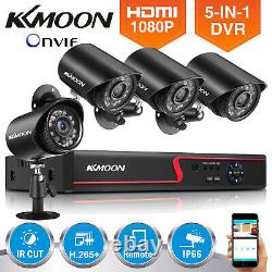 Kkmoon 8ch H. 265+ 5mp Lite Dvr 1080p Outdoor Cctv Home Security Camera System