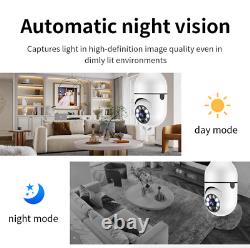 LOT Sécurité sans fil 360° 1080P Caméra d'ampoule E27 Wi-Fi Nuit Maison intelligente