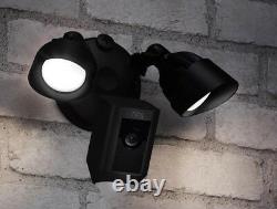 Nouveau Ring Floodlight Outdoor Wi-fi Motion Activated Security Cam Camera Black