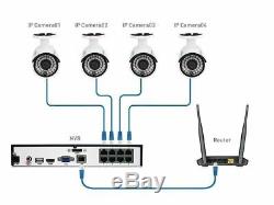 Poe 4mp Système De Caméra De Sécurité 8ch Nvr 2tb Hdd Accueil Surveillance Kit Rlk8-420d4