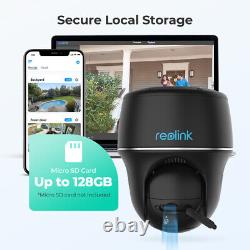 Reolink Home Caméra De Sécurité Batterie Solaire Extérieure Alimentée 4mp Sans Fil Pan Tilt