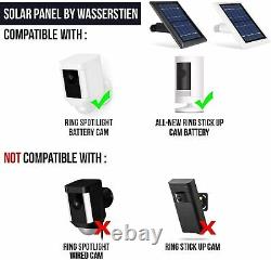 Ring Stick Up Cam Batterie Avec Solar Panel Bundle Deal Camera (3 Pack, Blanc)