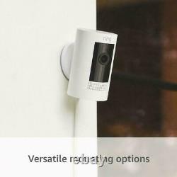 Ring Stick Up Cam Plug-in Hd 1080p Caméra De Sécurité -indoor/outdoor 3rd Gen White