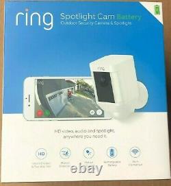 Ring -spotlight Cam Wire-free Battery Hd Security Camera, Two-way Talk New Sealed