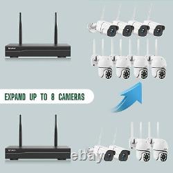 Sécurité Sans Fil Wi-fi Système De Caméra 3mp 8ch Extérieur Nvr Cctv Ir Cam Nightvision